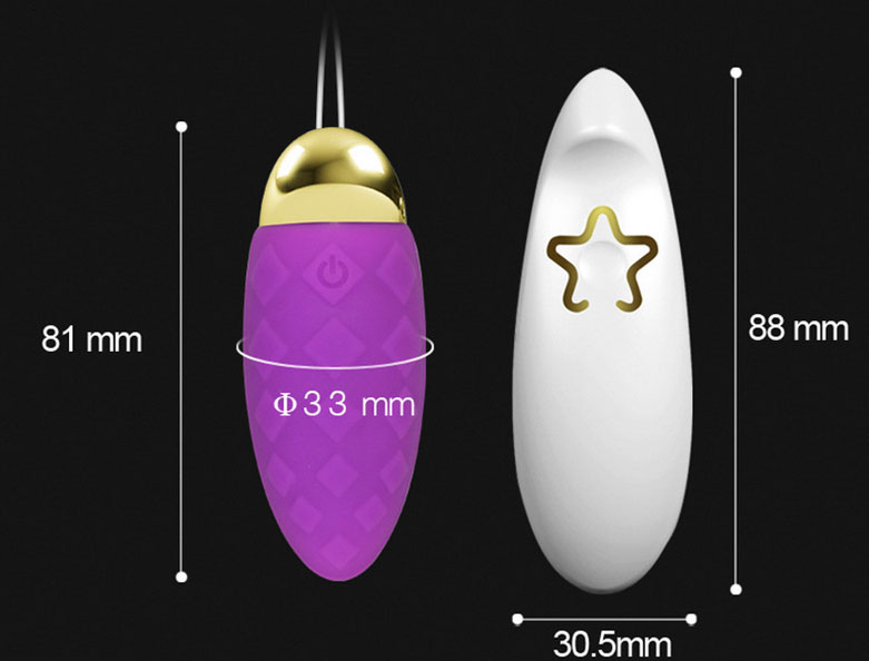 Kích thước trứng rung kích thích điểm G Dini Vibrating Egg 12 chế độ rung